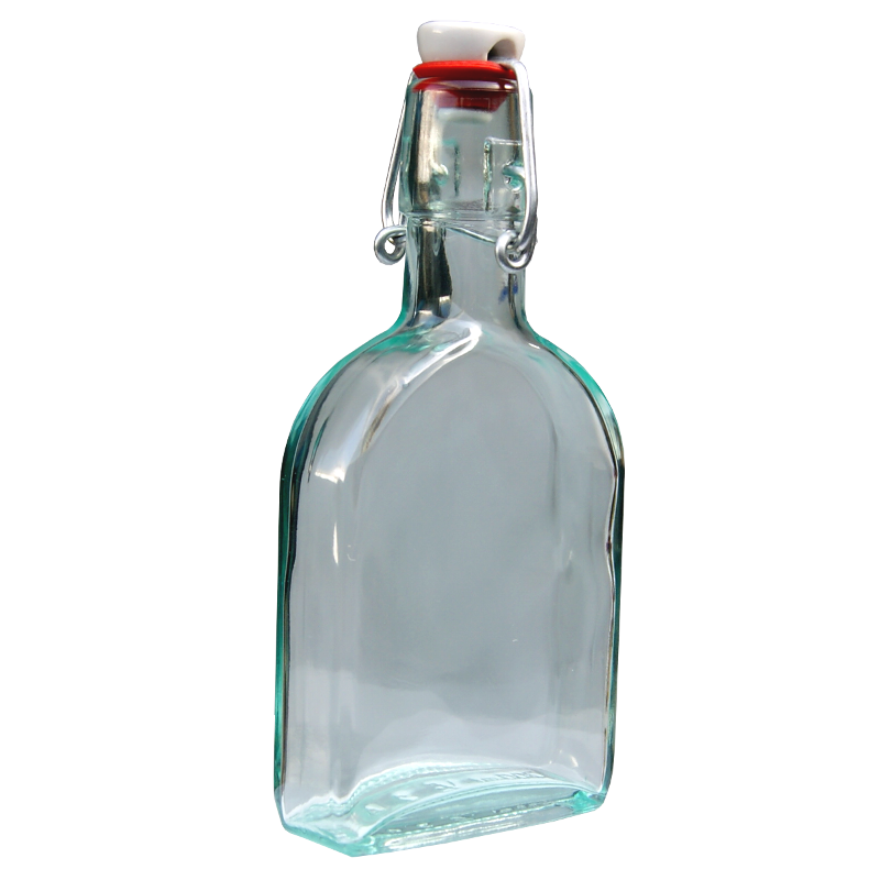 Download Glass Sloe Gin Hip Flask / Bottle With Ceramic Swing Top ...