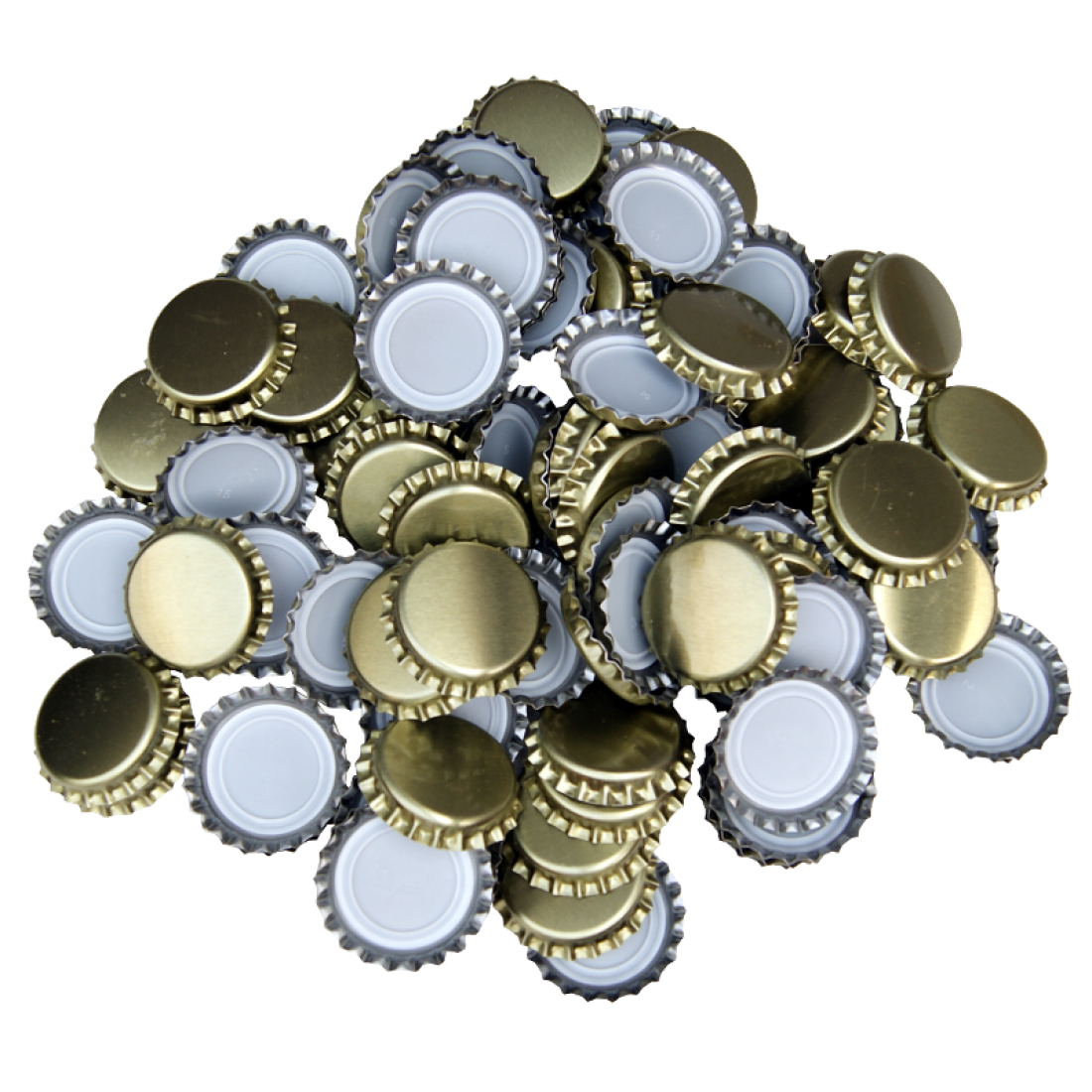 250 Crown Bottle Caps Gold Balliihoo