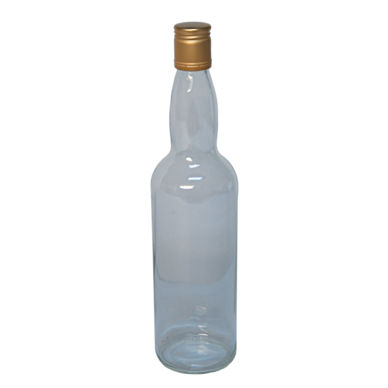 Download Spirit Bottles - 700ml Clear Glass With Pre Fitted Metal Screw Cap - Pack Of 15