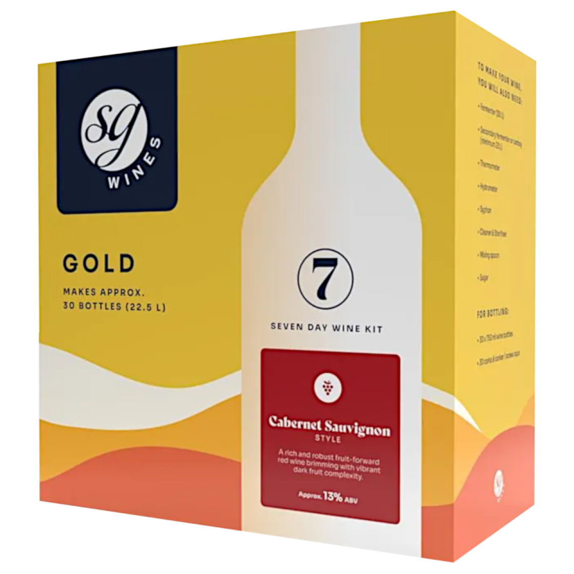 Sg Wines Gold 30 Bottle Red Wine Ingredient Kit - Cabernet Sauvignon