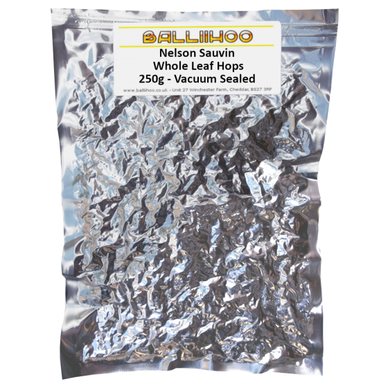 250g (Large Pack) Vacuum Foil Packed - Nelson Sauvin Whole Leaf Hops