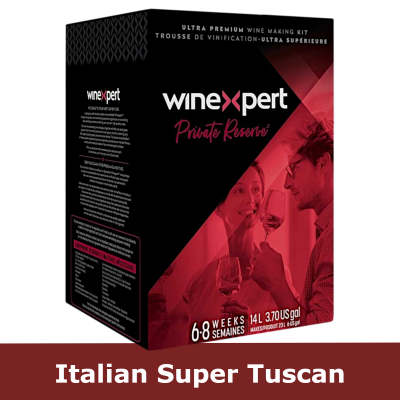 Winexpert Private Reserve - Italian Super Tuscan (With Grape Skins) - 30 Bottle Red Wine Ingredient Kit